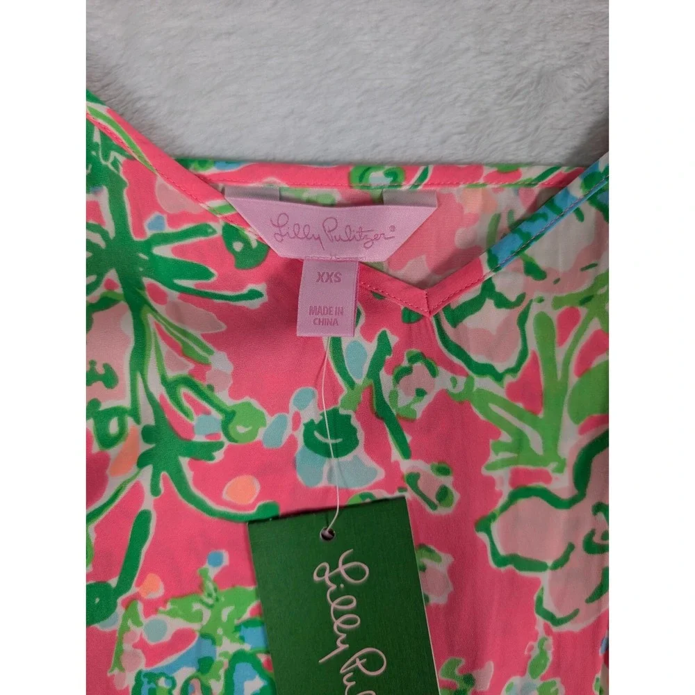 Lilly Pulitzer Deanna Romper‎ Womens XXS Flamingo Pink Southern Charm NWT